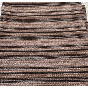 Brown & Black Striped Fabric Piece 18x22" for Sewing or Crafting Projects